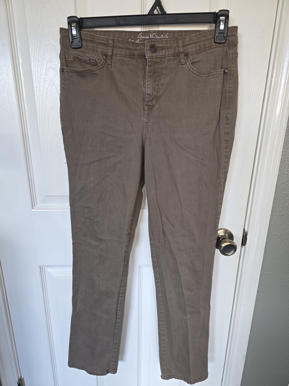 Gloria Vanderbilt Taupe Straight Leg Jeans